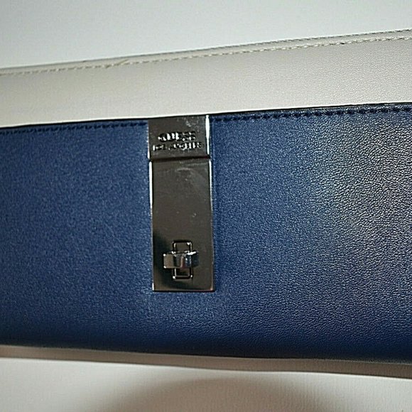 Guess Womens Wallet Full Zip Navy - Picture 2 of 5